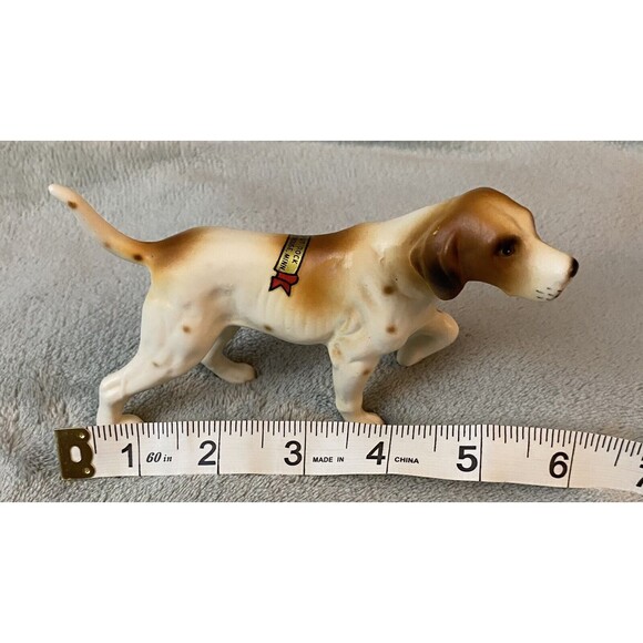 Vtg English Pointer Setter Spaniel Hunting Dog Porcelain Figurine Souvenir Rare - Picture 13 of 14
